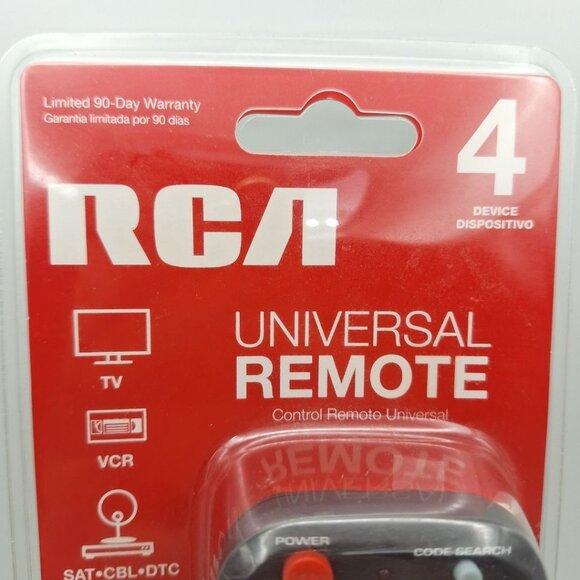 RCA Small Universal Remote Palm Size 4 Device DVD VCR TV RCR804BFDR Aux Sat - Picture 3 of 7